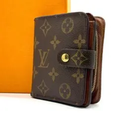 ルイヴィトン　二つ折り財布 モノグラム コンパクトウォレット ラウンドファスナー