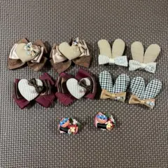 犬用リボン・ウサギ耳アクセサリーセット