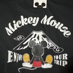 [新品] Disney ミッキーマウス 富士山 和柄 Tシャツ ブラック Ｍのサムネイル