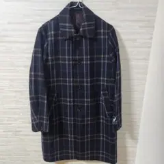 tk.TAKEOKIKUCHI チェック柄 ステンカラーコート ウール