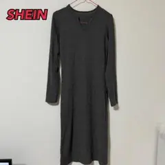【最終値下げ】SHEIN DAZY リブニット ノッチネックライン ワンピース