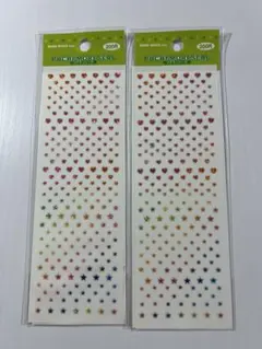 平成レトロ シール ハート 星 カラフル 可愛い レア 当時物 2枚セット
