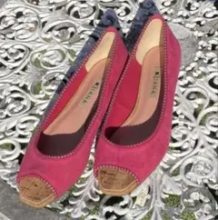 ダイアナ　オープントゥ　ピンクスエード　23センチ