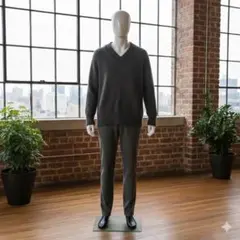 ドリスヴァンノッテン アルパカ混 Vネックニット トレーナー グレー Sサイズのサムネイル