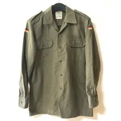 【実物】　西ドイツ軍　ミリタリーシャツ　39/40　フラッグワッペン　ユーロ古着のサムネイル