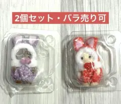 シルバニアくじ 赤ちゃんカラフルウサギコスチューム 赤 紫