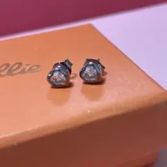 フォリフォリ ハート 一粒 ピアス シルバー925 シンプル 箱 袋 付き