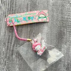 未使用品 2004年 ハローキティ 山梨 限定 もも 桃 根付け ストラップ