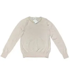 【earth music&ecology】S パール装飾 長袖 ピンク ニット