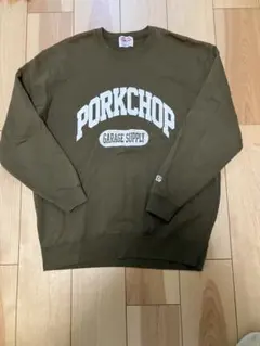 PORKCHOPガレージサプライ　オリーブ スウェットL size