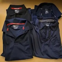 BURTLE 他 ネイビー ブラック ポロシャツ 4枚セット