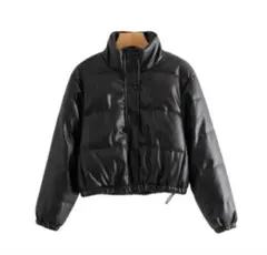 SHEIN レザーダウンジャケット