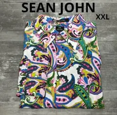 美品 SEAN JOHN ペイズリー柄シャツ 総柄 メンズシャツ XXLのサムネイル