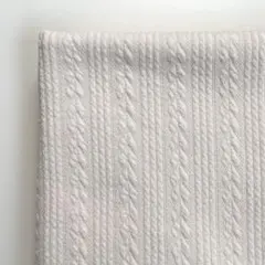 ジャガードニット　生地　アイボリー　ハート