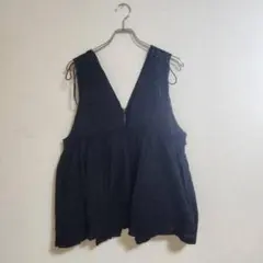 niko and... 2WAY ガーリーベスト 黒 F コットン 薄手 春夏のサムネイル