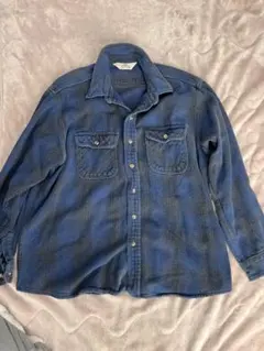 RED HEAD 青 ストライプネルシャツ90s