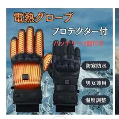 電熱グローブ プロテクター付き 男女兼用 電熱 バイク用 バッテリー付き