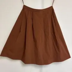 UNIQLO ブラウン フレアスカート ひざ丈