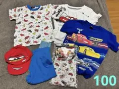 子供　カーズ 　パジャマ　Tシャツ 赤い帽子　ステテコ　100cm 5点セット