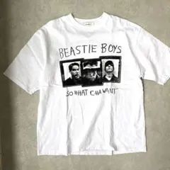 BeastieBoys JOHNBULLコラボTシャツMバンドTフォトプリント白のサムネイル
