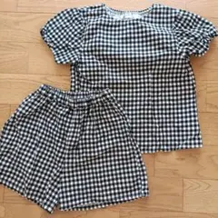 devilrock ギンガムチェック セットアップ 130cm