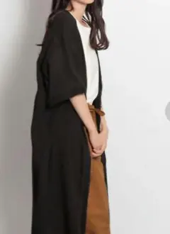 Niko and.. 前開きフリンジカーディガン ロング丈 七分袖のサムネイル