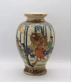 鈴鹿焼・萬古焼・杉野玉龍作・浮彫盛上山水風車図・壺・床飾り・飾り壺・花瓶 鈴鹿焼・萬古焼・杉野玉龍作・浮彫盛上山水風車図・壺・床飾り