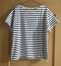 Samansa Mos2 blue ボーダーTシャツ 半袖のサムネイル