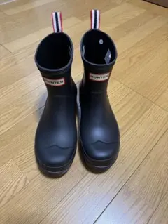 新品未使用 HUNTER ブラック レインブーツ 28cm - メルカリ