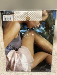 Tuché Couture M-L 網目模様 ストッキング　ヌードベージュ
