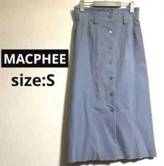 美品✨少々訳あり　MACPHEE 春色スウェードタイトスカートのサムネイル