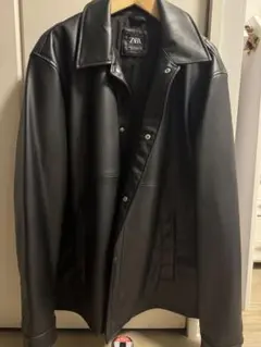 ZARA ブラック　レザージャケット XL