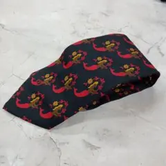 T*Q様 ヴァレンティノガラヴァーニネクタイ　紺　総柄 人魚　絹100％　【n9