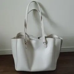 アイボリー トートバッグ 複数仕切り