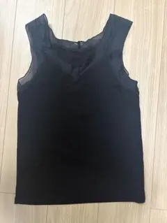 新品【GALENA】ブラック Vネックタンクトップ サイズ38