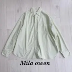 Mila owen ワンポイント刺繍ボタンダウンシャツ