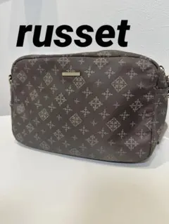 Daily russet グレー ショルダーバッグ 太ベルト