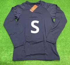 パルード　ちょいピタコンプレッション　丸首長袖アンダーシャツ　ネイビー　 S