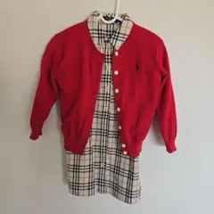 BURBERRYワンピース×RALPH LAURENカーディガン100cmセット