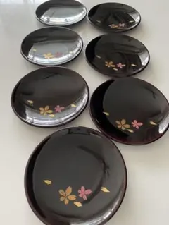 れな様専用　漆器お皿×7客セット