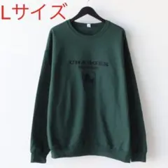 ワコマリア 音楽コラボ スウェット Lサイズ グリーン レコード sweat