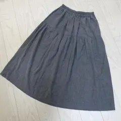 ichi イチ リネン 麻100％ フレア ロング スカートのサムネイル