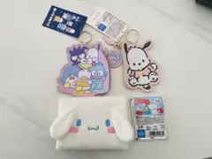 【新品】キティ ポチャッコ はんぎょどん シナモンロール はぴだんぶい セットのサムネイル