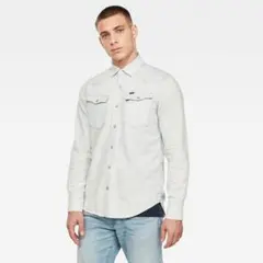 【美品】G-STAR RAW ウエスタンシャツ　ライトブルーデニム　M