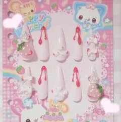 No.902 日焼けハローキティ ピンクイルカ ネイルパーツ5個 - メルカリ