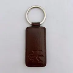 カルバンクライン Calvin Klein ブラウンレザーキーホルダー 未使用