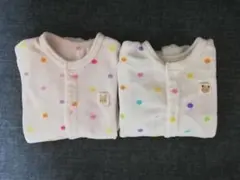 ベビーロンパース　水玉柄2枚セット