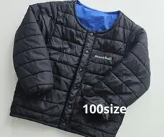 mont-bell サーマラップラウンドネックジャケット ブラック ブルー