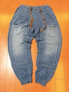 KAPITAL 5G IDG綿ニット Wニースウェットパンツインディゴsize3