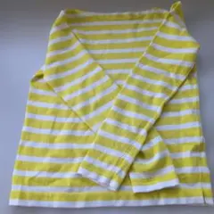 MACPHEE イエローとホワイトストライプ 長袖Tシャツ Sのサムネイル
